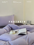 Load image into Gallery viewer, FANTASIA Collection Dream Planet [North Island Tropic of Cancer] Purple knitted cotton bed four-piece set of pure cotton sheets