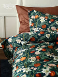 Load image into Gallery viewer, FANTASIA set dream planet [autumn flower red] retro American satin long-staple cotton four-piece light luxury bedding