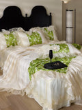 Load image into Gallery viewer, Summer girl heart cool feeling Tencel Xia Liang quilt four-piece princess mattress skirt lace edge quilt cover silky thin quilt