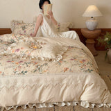 Load image into Gallery viewer, French Vintage Floral Cotton Bedding Set – Soft &amp; Breathable Four-Piece Collection