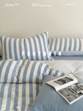Load image into Gallery viewer, FANTASIA Collection Dream Planet [Sequence Harbor] Striped double-layer yarn cotton bed four-piece cotton bed sheet