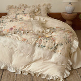 Load image into Gallery viewer, French Vintage Floral Cotton Bedding Set – Soft &amp; Breathable Four-Piece Collection