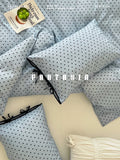 Load image into Gallery viewer, FANTASIA collection dream planet [sequence sea hourglass] retro polka dot blue cotton four-piece set of pure cotton sheets