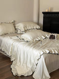 Load image into Gallery viewer, French romantic princess style jacquard summer Tencel summer cool quilt four-piece cool silky smooth air conditioner thin quilt sleeping naked