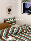 Load image into Gallery viewer, FANTASIA Dream Planet [Walnut Labyrinth] American Stripe Class A Cotton Knitted Cotton Four-piece Set