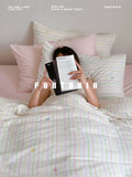 Load image into Gallery viewer, FANTASIA Dream Planet [Girl Window Lattice] Bow Cotton Double Yarn Four-piece Cotton Sheet