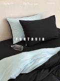 Load image into Gallery viewer, FANTASIA Dream Planet [Far Sea Reply] Blue and black cotton knitted cotton bed four-piece set of pure cotton sheets