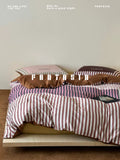 Load image into Gallery viewer, FANTASIA Collection Dream Planet [Shirley and Rum] Stripe Contrasting Color Cotton Embroidery Four-piece Cotton Sheet