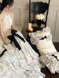 Load image into Gallery viewer, French niche cotton polished bed four-piece set of pure cotton romantic lotus leaf lace quilt cover girl princess bed skirt