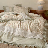 Load image into Gallery viewer, French Vintage Floral Cotton Bedding Set – Soft &amp; Breathable Four-Piece Collection