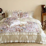 Load image into Gallery viewer, French Sweet Wind Pegasus Flower Four-piece Set Tencel Cotton Lace Quilt Cover Princess Wind Summer Sheet Bedding