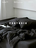 Load image into Gallery viewer, FANTASIA Collection Dream Planet [Fallen Tower of Babel] Original Black Cotton Bed Four-piece Cotton Sheet