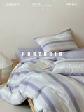Load image into Gallery viewer, FANTASIA Collection Dream Planet [Yuanyang Floating] Purple Premium Cotton Bed Four-piece Cotton Sheet