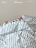 Load image into Gallery viewer, FANTASIA Collection Dream Planet [Blank Letter] Blue Stripe Jacquard Cotton Bed Four-piece Cotton Sheet