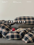 Load image into Gallery viewer, FANTASIA set dream planet universal in all seasons, American apartment retro plaid cotton double-layer yarn four-piece cotton bed sheet
