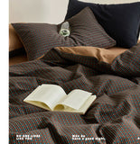 Load image into Gallery viewer, Nordic striped style home textile set retro small jacquard cotton bed four-piece set pure cotton sheets