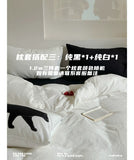 Load image into Gallery viewer, FANTASIA Dream Planet [Shout Island] Black and White Class A Cotton Bed Four-piece Cotton Sheet