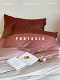 Load image into Gallery viewer, FANTASIA set dream planet [rose sea weaving fog] retro gradual change rose cotton four-piece cotton sheets