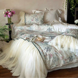 Load image into Gallery viewer, French romantic tencel cotton bed four-piece set new Chinese embroidered lace quilt cover sleeping naked princess style sheets