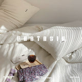 Load image into Gallery viewer, FANTASIA Collection Dream Planet [Moonrise Tide] Class A Pure White Waffle Pure Cotton Four-piece Cotton Sheet