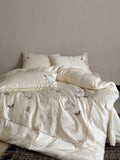 Load image into Gallery viewer, French new Chinese cotton long-staple cotton four-piece set of pure cotton high-grade jacquard embroidery quilt cover butterfly bedding