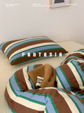 Load image into Gallery viewer, FANTASIA Dream Planet [Walnut Labyrinth] American Stripe Class A Cotton Knitted Cotton Four-piece Set