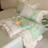 Load image into Gallery viewer, Mint light summer < unk > French 60 Lenzing Tencel summer cool quilt four-piece summer fresh green air conditioner thin quilt