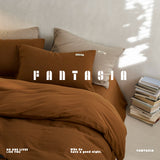 Load image into Gallery viewer, FANTASIA Collection Dream Planet [Pawn Amber] Caramel Color Waffle Cotton Four-piece Cotton Sheet