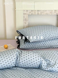 Load image into Gallery viewer, FANTASIA collection dream planet [sequence sea hourglass] retro polka dot blue cotton four-piece set of pure cotton sheets