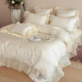Load image into Gallery viewer, French girl premium cotton long-staple cotton four-piece set pure cotton lace quilt cover princess style bedding
