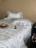Load image into Gallery viewer, Romantic retro flower summer cool Lenzing Tencel summer cool quilt four-piece set washable silky smooth air conditioner thin quilt