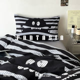 Load image into Gallery viewer, FANTASIA Collection Dream Planet [Unbelievable Labyrinth] Original black and white cotton satin four-piece set of pure cotton sheets