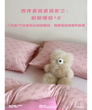 Load image into Gallery viewer, FANTASIA Collection Dream Planet [Berry Sweet Night] Pink Bow Knitted Cotton Four-piece Cotton Sheet