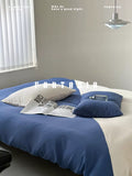 Load image into Gallery viewer, FANTASIA Dream Planet [Passing Moonlight] Blue and white splicing cotton double-layer yarn four-piece set of pure cotton sheets