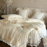 Load image into Gallery viewer, French premium cotton long-staple cotton bed cover four-piece princess style lace quilt cover pure cotton bedding