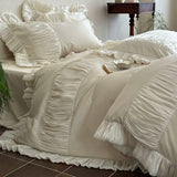 Load image into Gallery viewer, Late moonlight  French romantic cotton long-staple cotton four-piece set pure cotton glazed yarn lace girl quilt cover bedding
