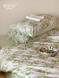 Load image into Gallery viewer, FANTASIA Collection Dream Planet [Xiandu Green Trace] Premium Sense British Broken Flower Tencel Cotton Four-piece Sheet