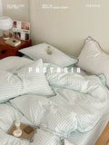 Load image into Gallery viewer, FANTASIA Collection Dream Planet [Wild Mist Sleeping Rain] Class A cotton washed cotton edge four-piece set of pure cotton sheets