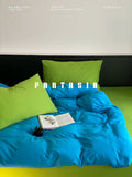 Load image into Gallery viewer, FANTASIA Dream Planet [Heidelberg Past] Class A knitted cotton blue four-piece cotton sheets