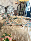Load image into Gallery viewer, French retro 100 pure cotton four-piece cotton romantic princess wind lotus leaf lace quilt cover girl heart bed skirt 4