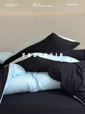 Load image into Gallery viewer, FANTASIA Dream Planet [Far Sea Reply] Blue and black cotton knitted cotton bed four-piece set of pure cotton sheets