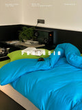 Load image into Gallery viewer, FANTASIA Dream Planet [Heidelberg Past] Class A knitted cotton blue four-piece cotton sheets