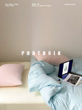 Load image into Gallery viewer, FANTASIA Collection Dream Planet [Fudge Soda] Pink and Blue Class A Cotton Knitted Cotton Four-piece Cotton Sheet