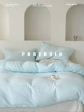 Load image into Gallery viewer, FANTASIA Dream Planet [Mint Girl] Blue Cotton Double Yarn Bed Four-piece Cotton Sheet