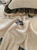 Load image into Gallery viewer, Winter Romantic Carved Milk Fleece Four-piece French Double-sided Fleece Thickened Quilt Cover Sheet Warm Fleece Bedding