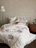 Load image into Gallery viewer, Princess style new 100S long-staple cotton sheets four-piece cotton pure cotton quilt cover premium French bedding