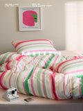 Load image into Gallery viewer, FANTASIA Collection Dream Planet [Tsubushima Early Age] Dopamine Striped Cotton Bed Four-piece Cotton Sheet