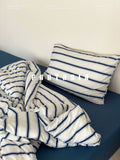 Load image into Gallery viewer, FANTASIA Collection Dream Planet [Manchester by the Sea] Vintage Blue and White Cotton Knitted Cotton Four-piece Sheet