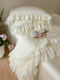 Load image into Gallery viewer, Washable cool feeling Tencel summer cool quilt four-piece French romantic lace machine washable silky smooth summer air conditioner thin quilt