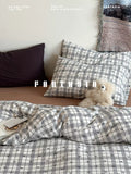 Load image into Gallery viewer, FANTASIA Collection Dream Planet [Frosting Code] Retro Plaid Cotton Knitted Cotton Four-piece Cotton Sheet